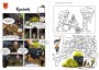 Komiks Kamberk s permoníky – dvoustrana s omalovánkou a bludištěm pro děti