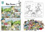 Komiks Řeka Sázava o úklidu odpadků – dvoustrana s omalovánkou a hledačkou