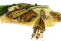 Ilustrace pravěké vesnice  (zobrazit v plné velikosti)