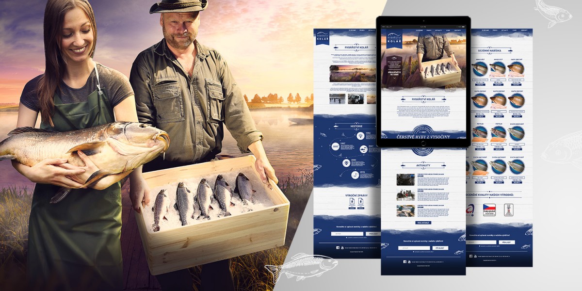 Rybářství Kolář – vizuál zachycující pečlivý a jedinečný chov kaprů a dalších ryb
