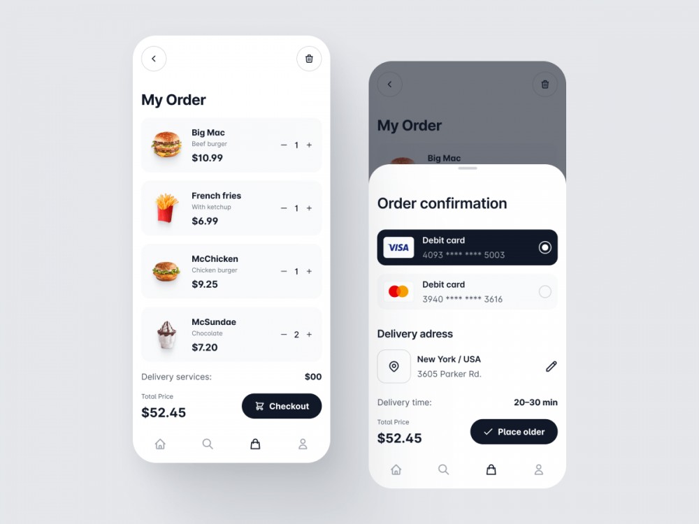 My Order - Mobilní aplikace (koncept)