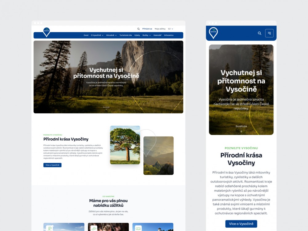 Vysočina - webové stránky
