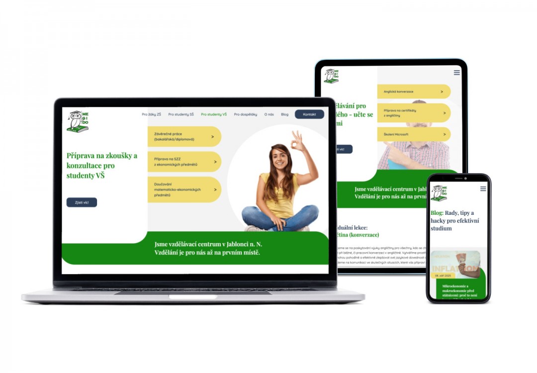 Vzdělávací centrum v Jablonci nad Nisou | Redesign webu