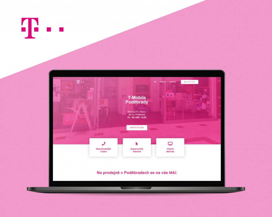 T-Mobile Poděbrady – tvorba webových stránek