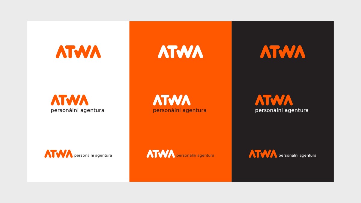 Logo pro personální agenturu Atwa