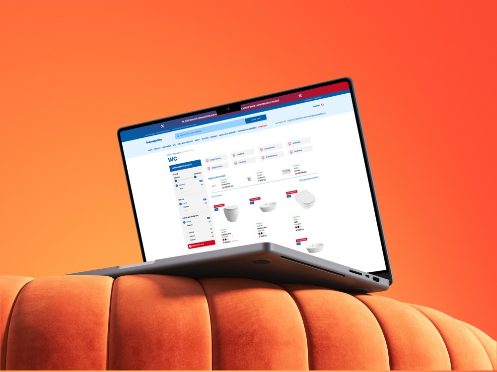 inkoupelny.cz - Identita a e-shop s vlastním feedovým můstkem III/V