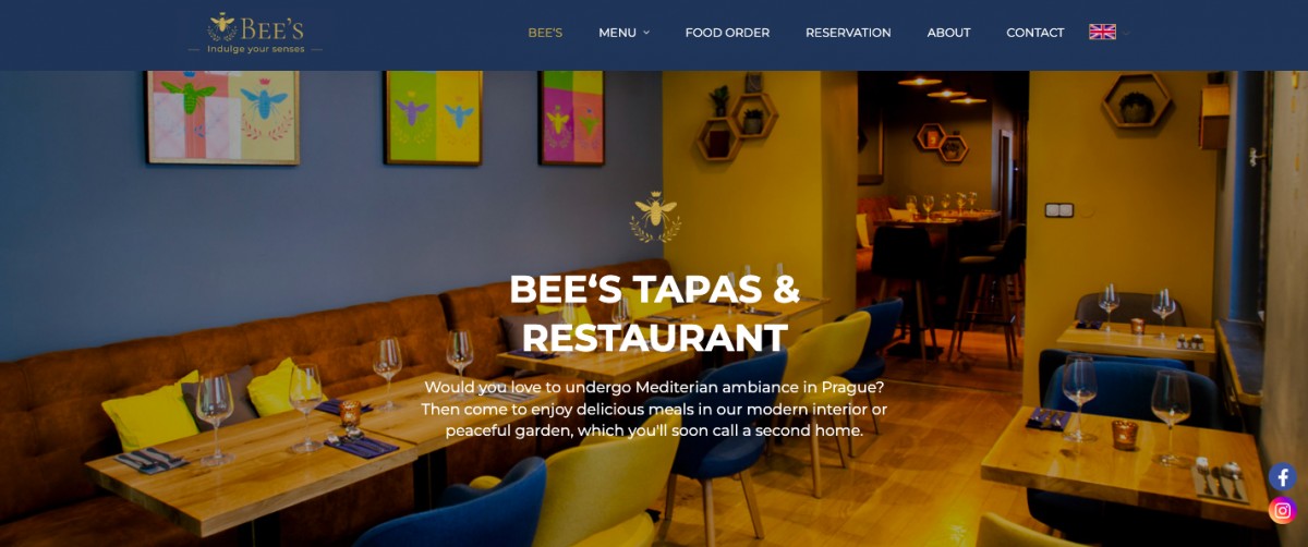 Bee's: intro text for a restaurant located in the city centre of Prague