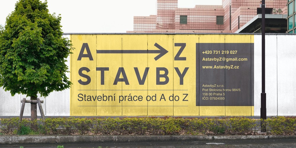 Reklamní banner A—Z stavby