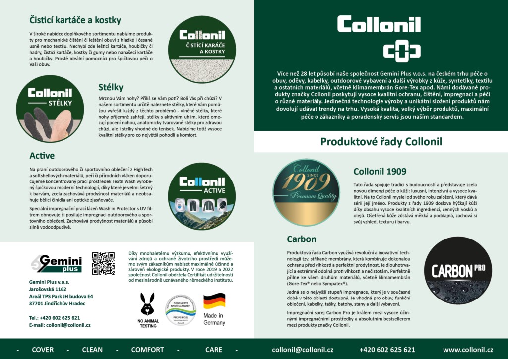 Collonil - katalog produktové řady 1