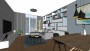 Pohled na obývák | návrh interiéru bytu  (náhled aktuálně zobrazené položky)