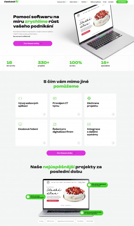 Texty na web firmy Fastest (vývoj sofwaru na míru)