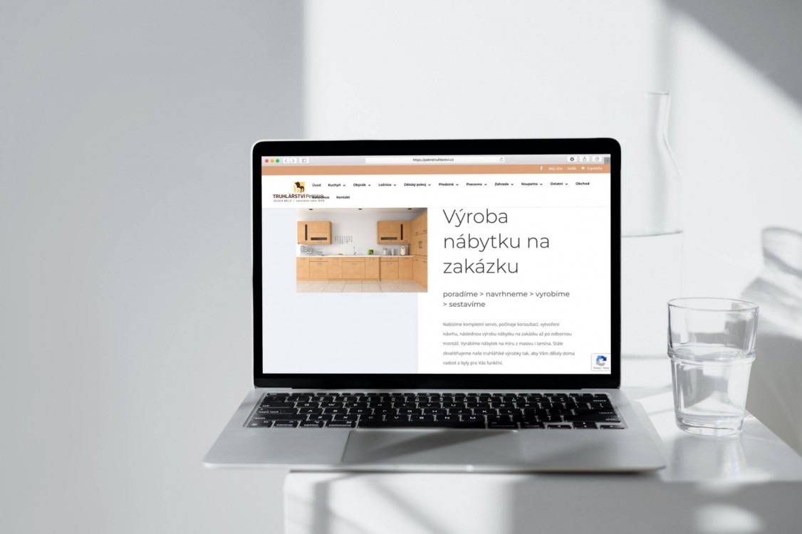 Webové stránky pro truhlářství vyrábějící nábytek na míru