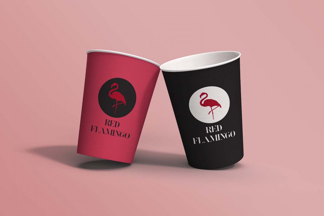 Kelímky – obalový design pro značku Red Flamingo