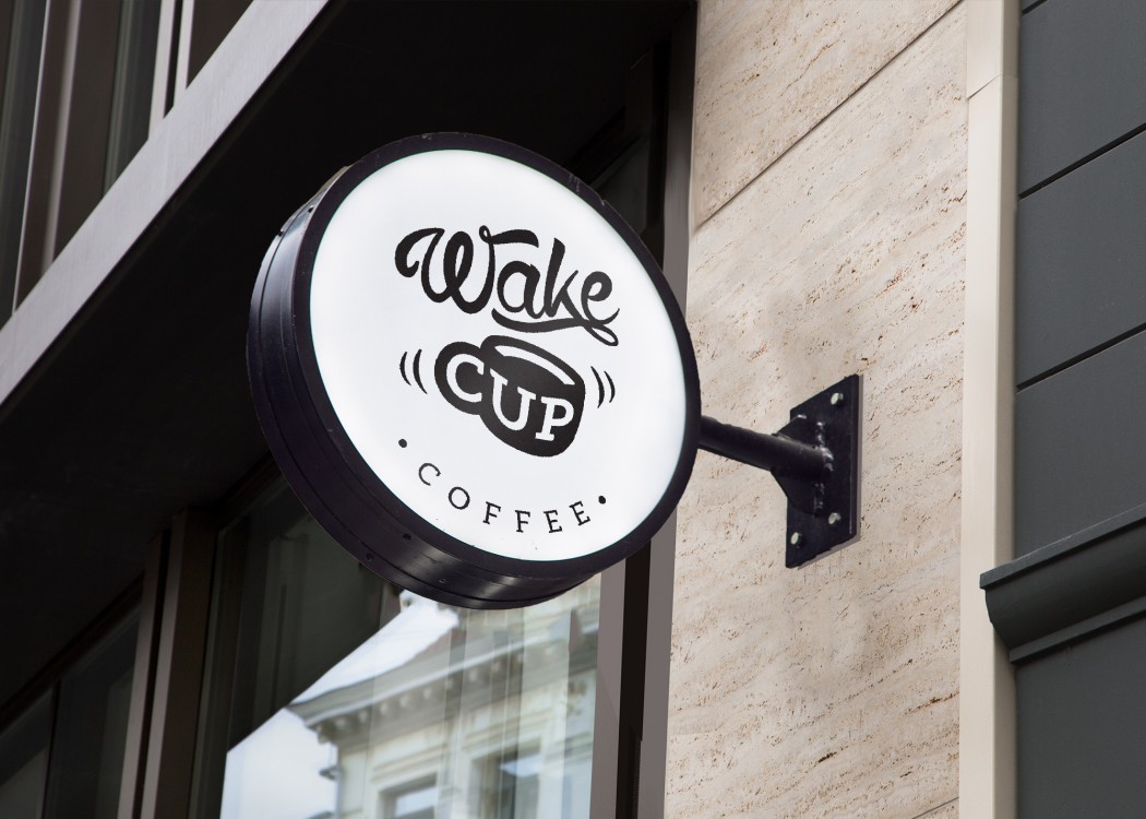 Logo a identita bistra a kavárny WakeCup Coffee