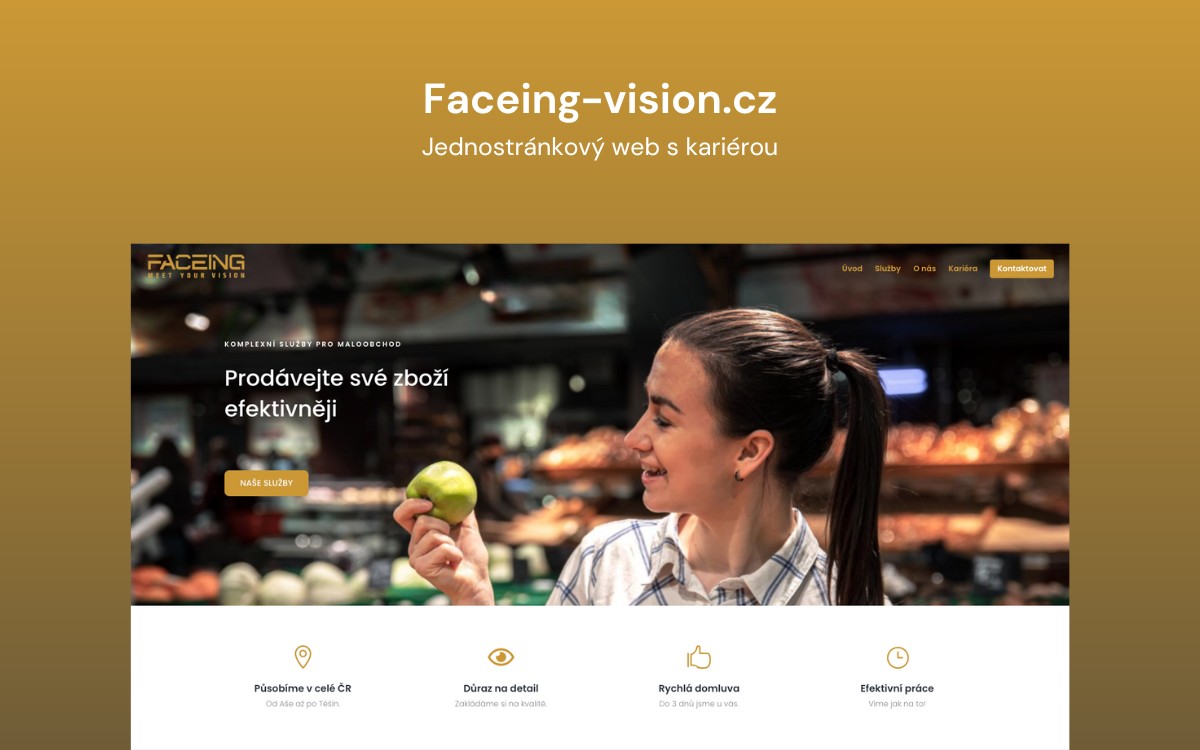 Faceing Vision | tvorba webových stránek