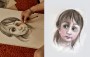 Portrét děvčátka, ruční kresba upravená v počítači