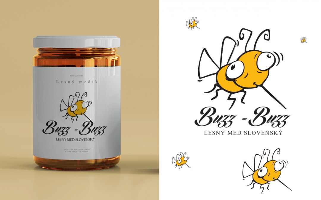 Design loga a produktu, pravý včelí slovenský med