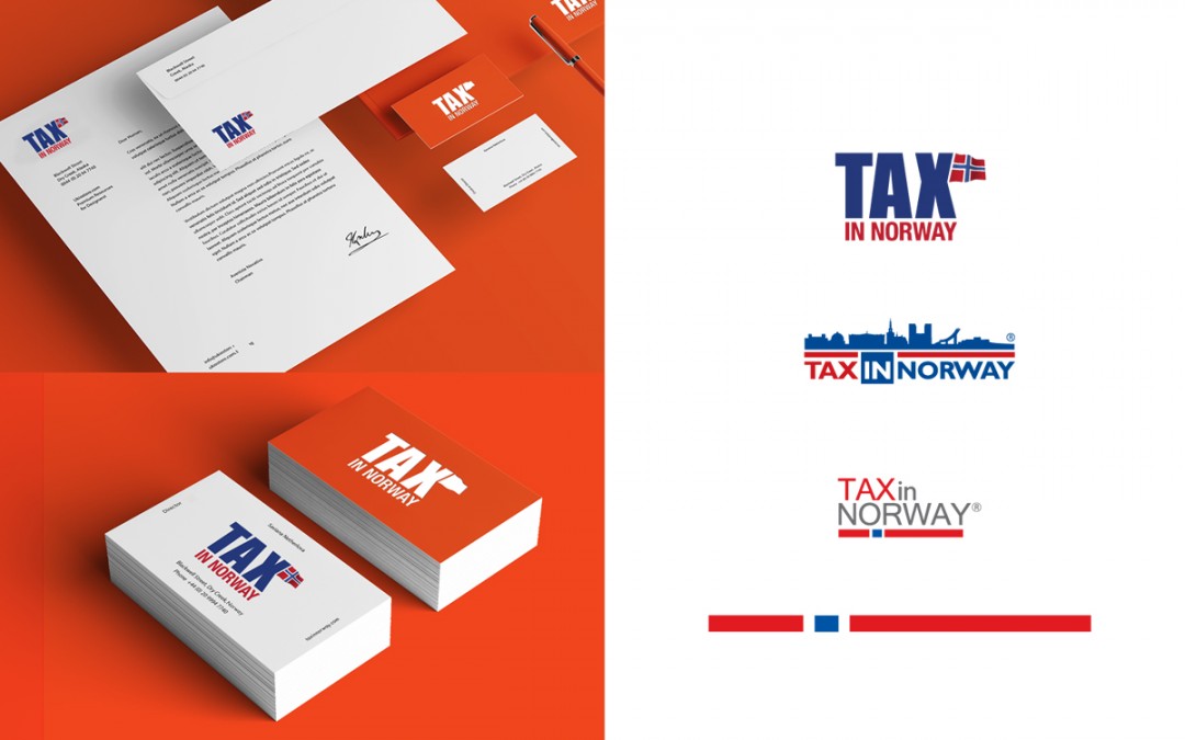 Logo design a design tiskovin pro norskou firmu daňového poradenství