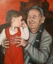 Dědeček s pravnučkou | portrét