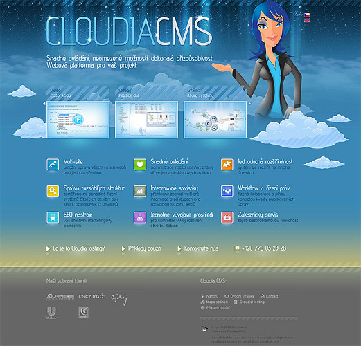Webdesign CMS Cloudia