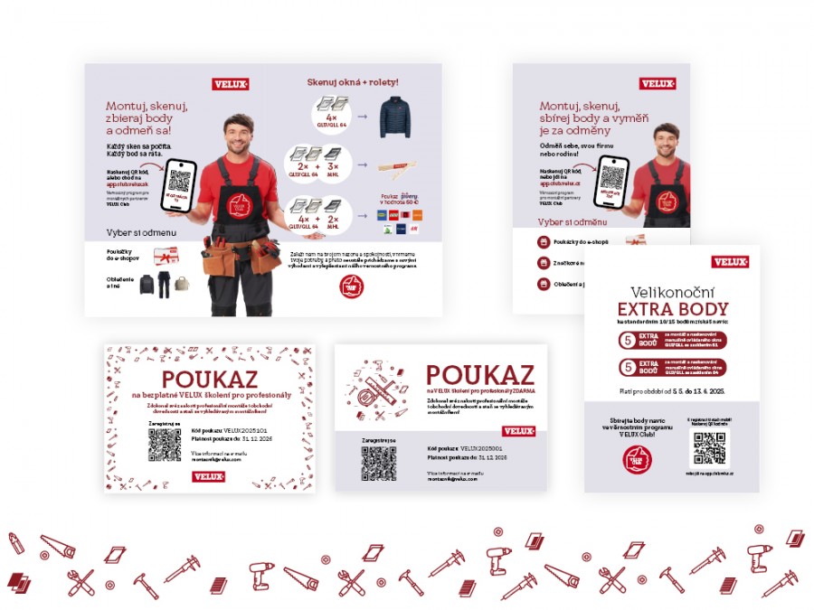 Tiskoviny Velux - letáky, poukazy