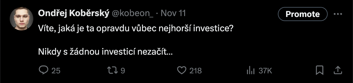 Influencerovi Ondřeji Koběrskému jsem pomohl zvýšit reach a brand awareness i na síti X.