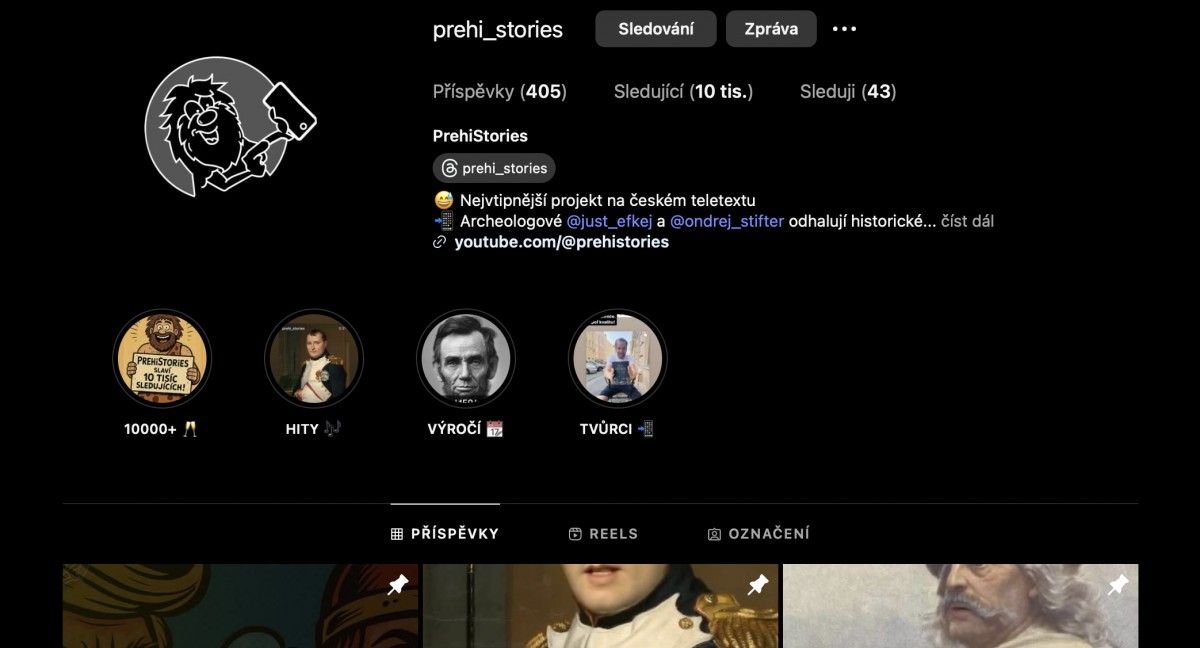 Můj osobní historický projekt už na sítích sleduje více než 10 tisíc lidí.
