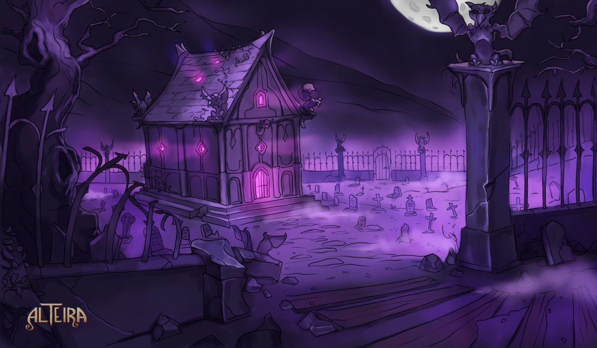 Alteira - ilustrace příběhové lokace Mordainova Hrobka