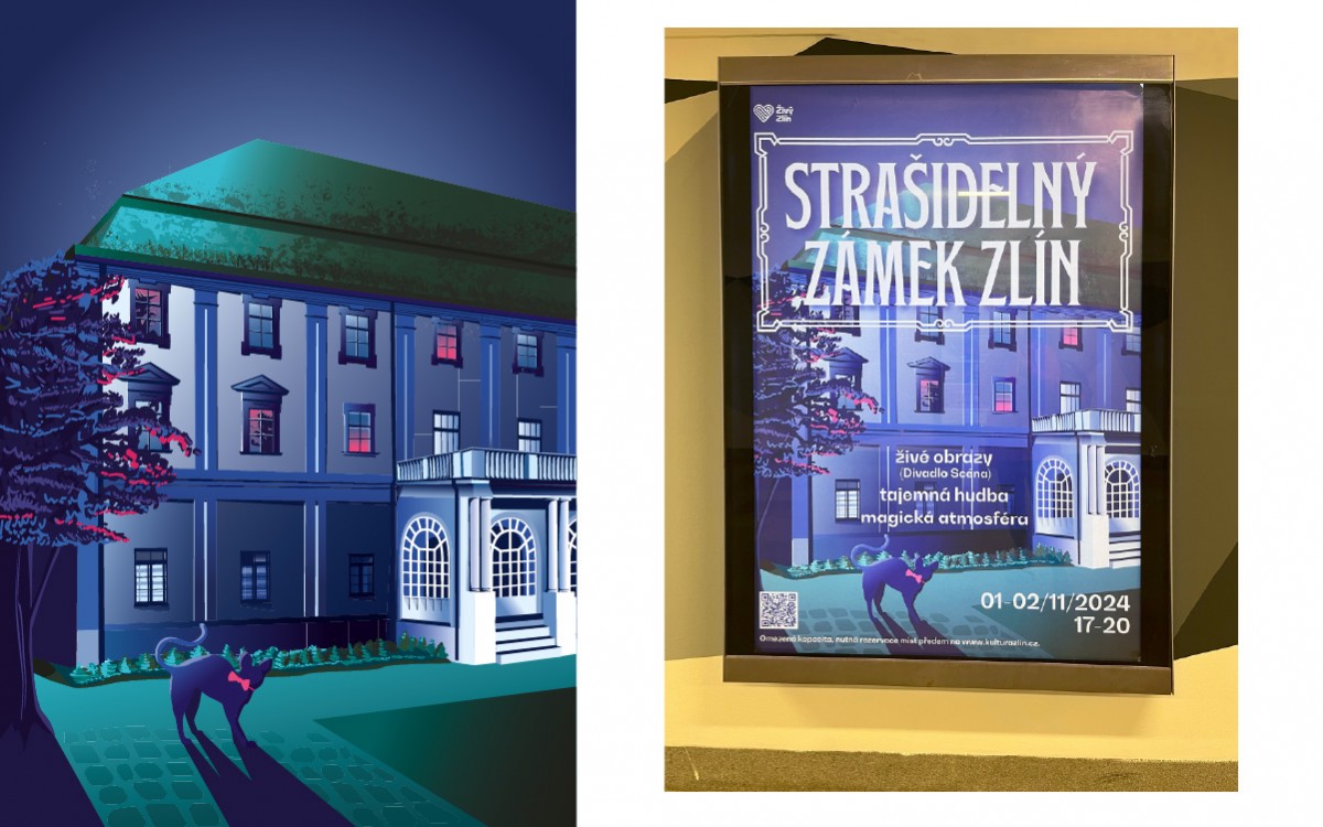 Reklamní ilustrace na plakát | vytvořeno pro organizaci Živý Zlín