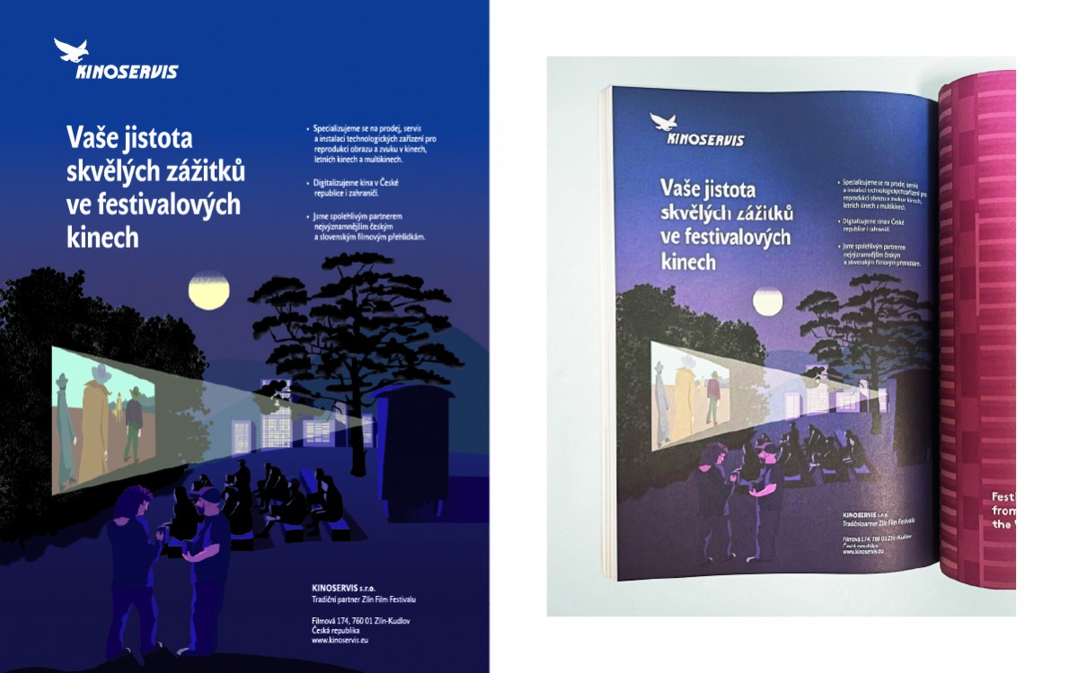 Inzerce do katalogu Zlín Film Festival pro Kinoservis 2024