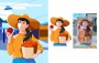 Žena na trhu | reklamní ilustrace pro kresbu na sud
