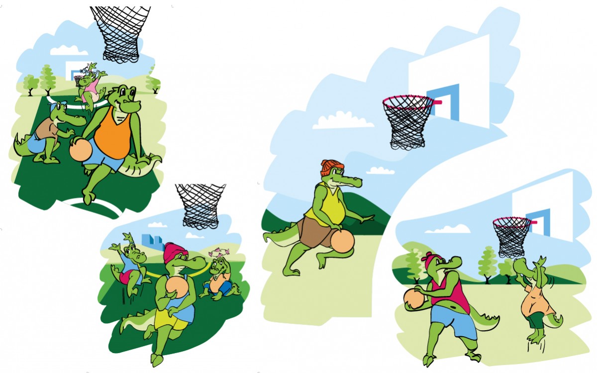 Samolepky na dětský basket | Krokodýlek Olomouc
