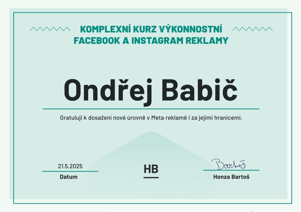 Komplexní kurz výkonnostní Facebook a Instagramové reklamy