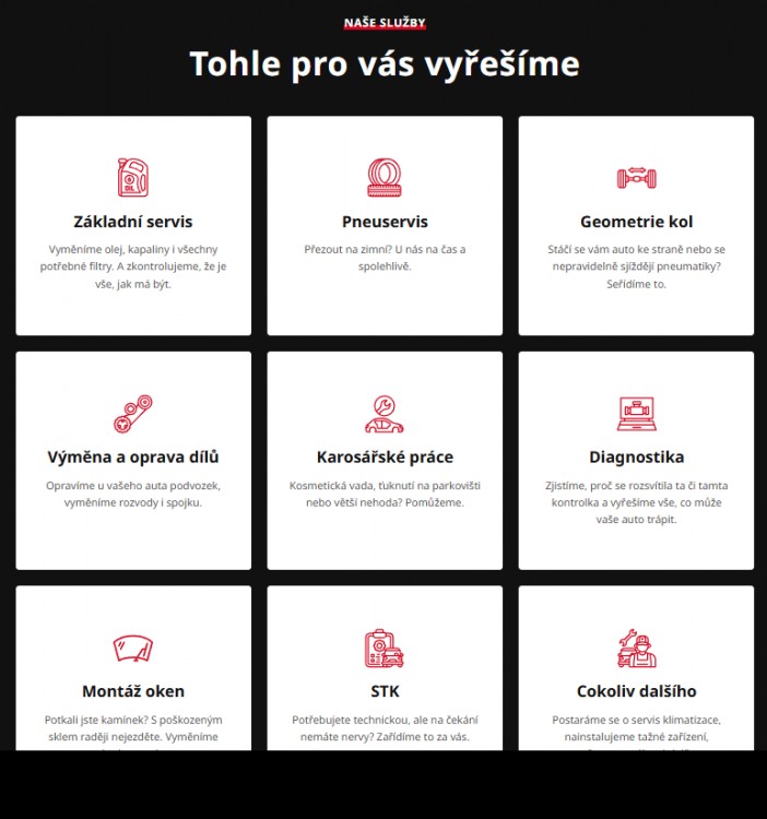 Webové texty pro Autoservis Šmejkal