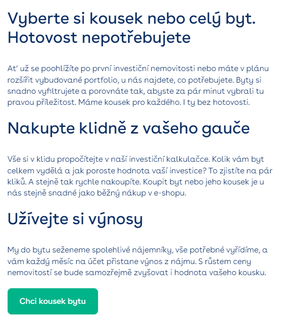 Webcopy pro platformu Kousek Bytu