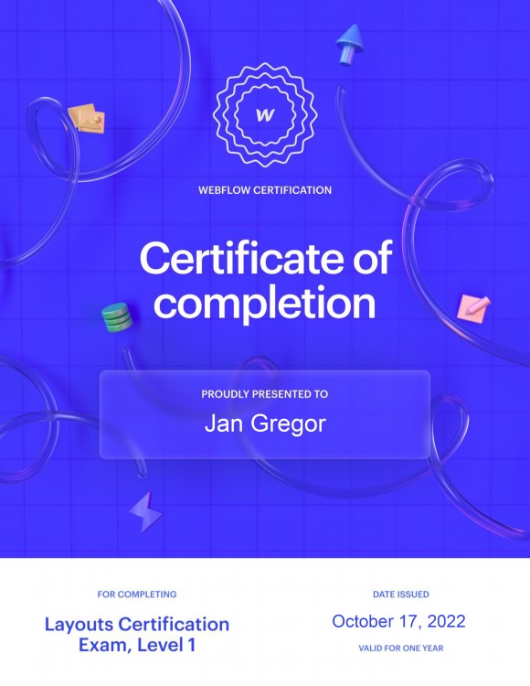 Webflow Layout Certification Exam, Level 1