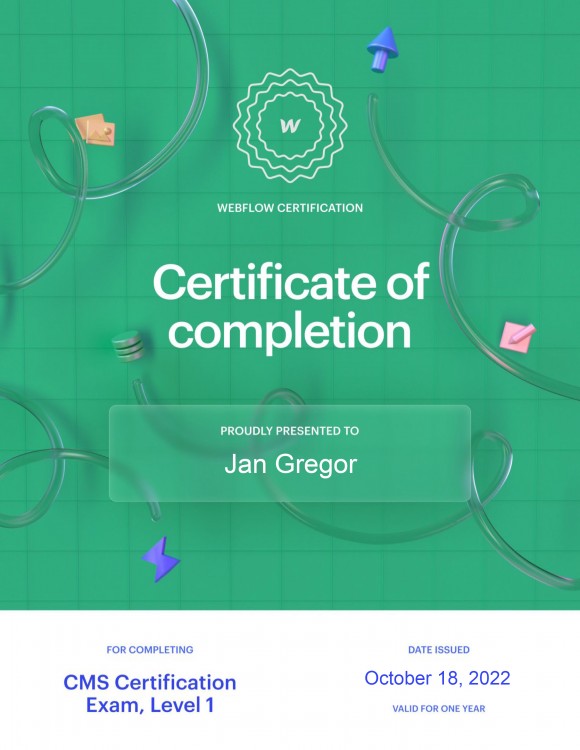 Webflow CMS Certification Exam, Level 1