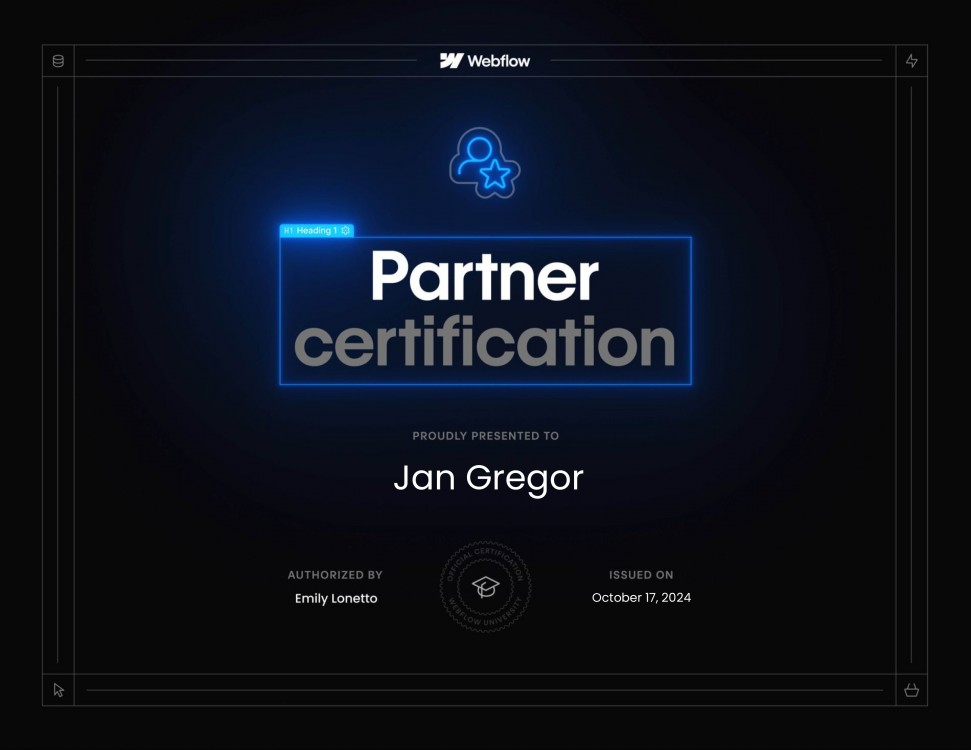 Webflow Partner Certification