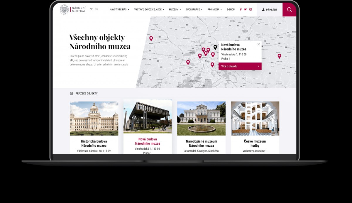 Web pro Národní muzeum