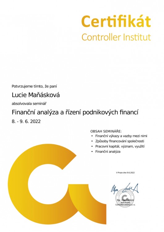 Finanční analýza a řízení podnikových financí