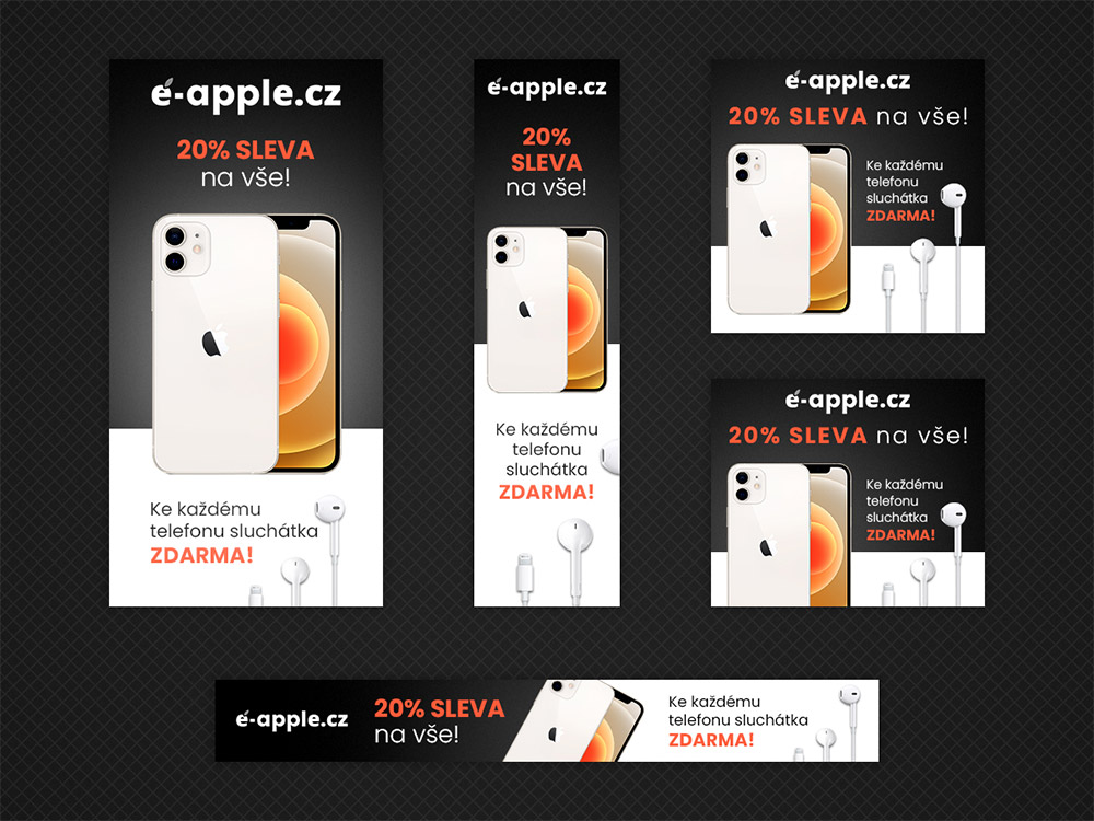 Reklamní bannery pro projekt e-apple.cz