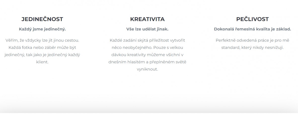 Fotofa – copywriting hodnoty značky