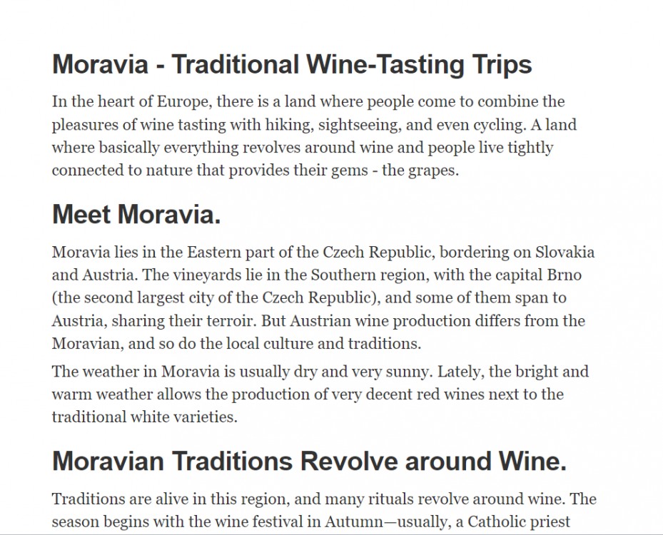 Cestovatelsko - vinařský článek (EN)
