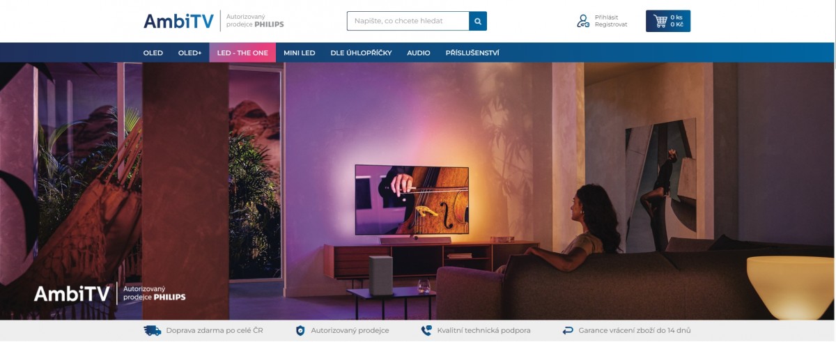 Ambi TV – řízení vývoje e-shopu, podpora brandu, optimalizace výkonnosti, PPC reklama