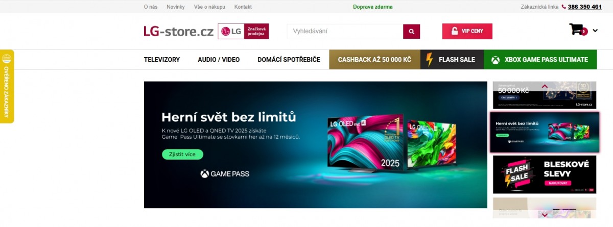 LG-store.cz – optimalizace výkonnosti e-shopu, PPC reklama, Google Ads, Sklik, Heureka, Zboží.cz