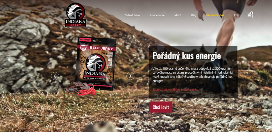 Jerky-shop.cz – kompletní řešení webu