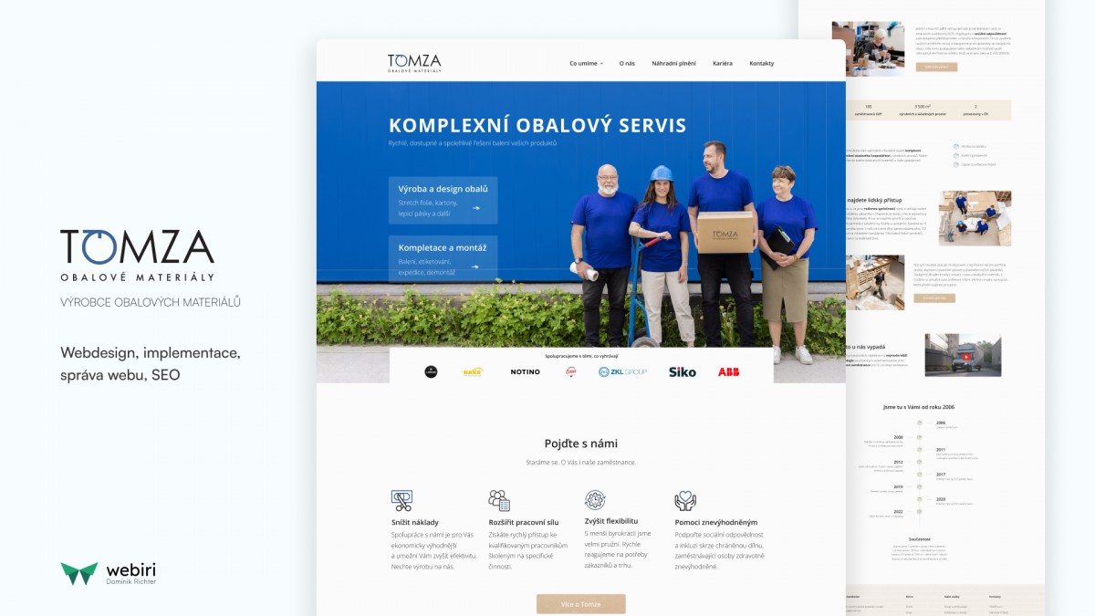 Tomza – webdesign, tvorba a správa webu