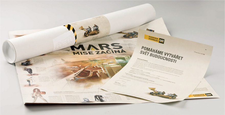 Mars mise začíná – návrh různých tiskovin