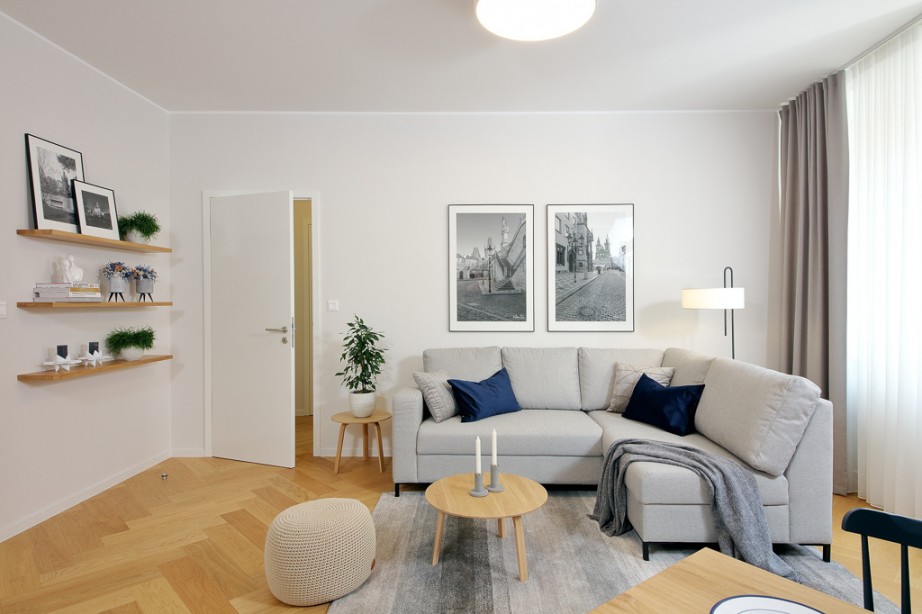Posezení | interiérový design elegantního bytu, Londýnská