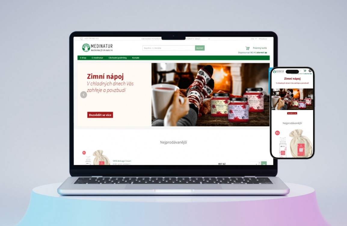 Medinatur - tvorba e-shopu